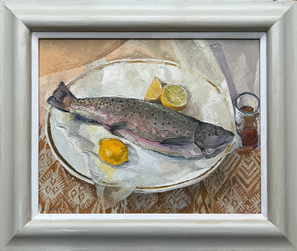 95.   Trout  and lemon by Jill Langford